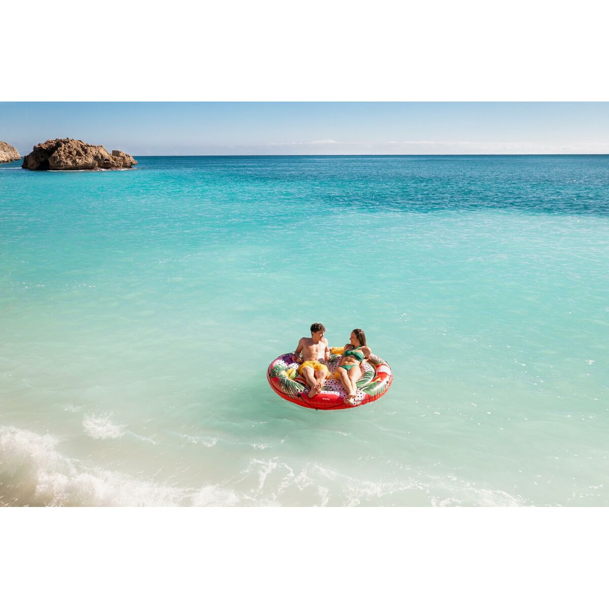 Bestway Isla Flotante Hinchable con Cuerda Fruta de la Pasion D188cm Playa y Piscina 43720