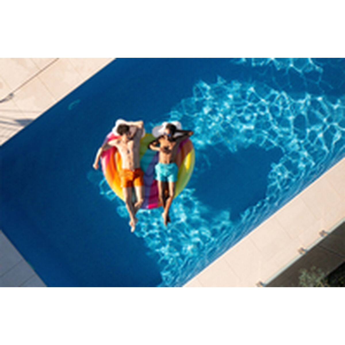 Bestway Isla Flotante Hinchable Arcoiris 175x163 cm Playa y Piscina 43722