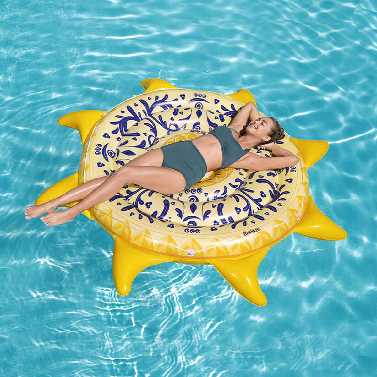 Bestway Isla Flotante Hinchable Sicilia 226x226 cm Playa y Piscina 43391