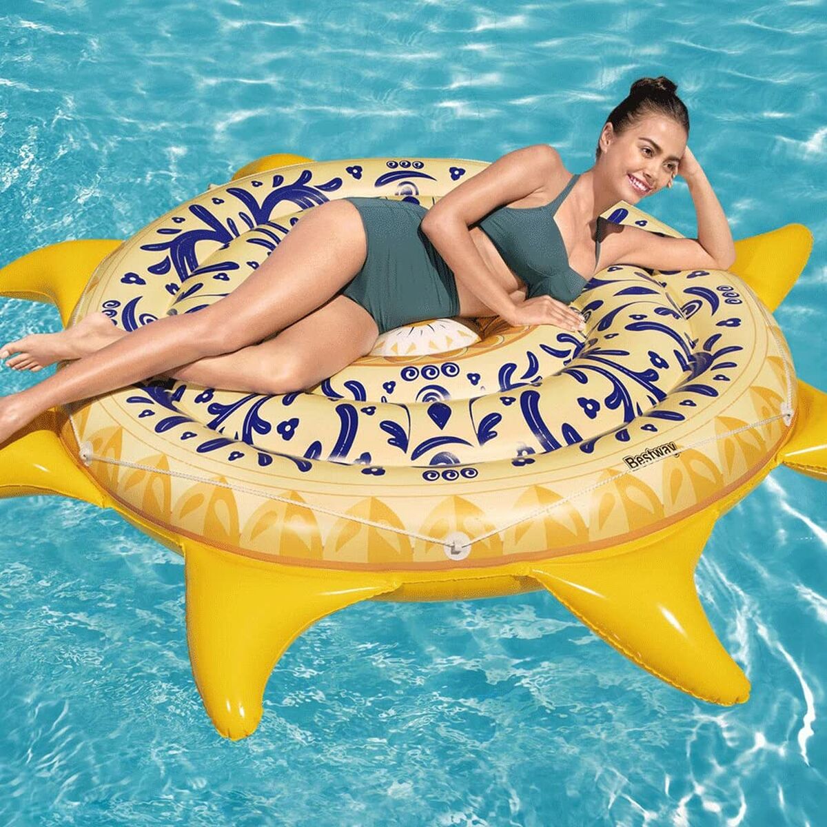 Bestway Isla Flotante Hinchable Sicilia 226x226 cm Playa y Piscina 43391