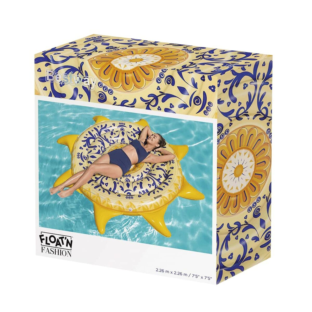 Bestway Isla Flotante Hinchable Sicilia 226x226 cm Playa y Piscina 43391