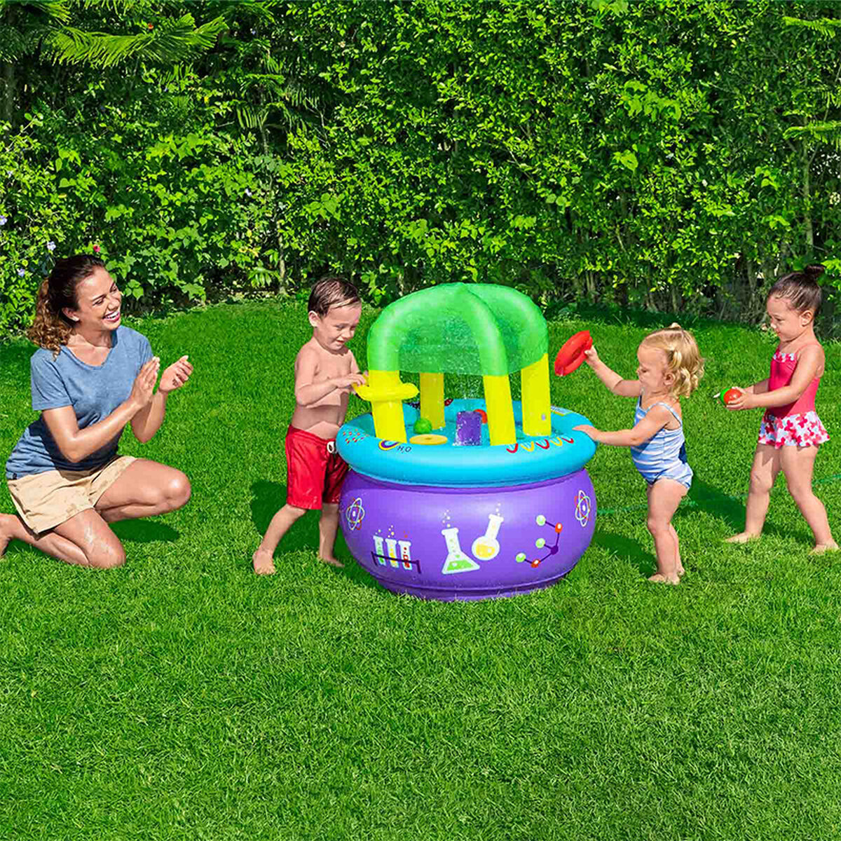 Bestway Mesa de Aprendizaje Juegos Hinchable 76x76x88 cm +18 Meses Interior y Jardin 52573