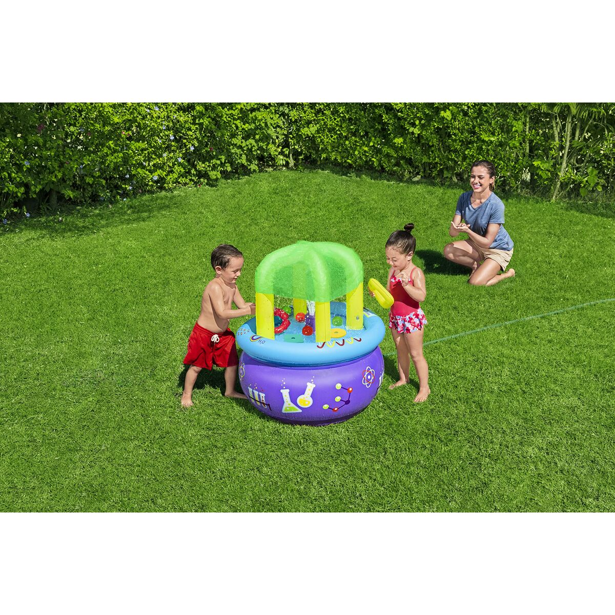 Bestway Mesa de Aprendizaje Juegos Hinchable 76x76x88 cm +18 Meses Interior y Jardin 52573
