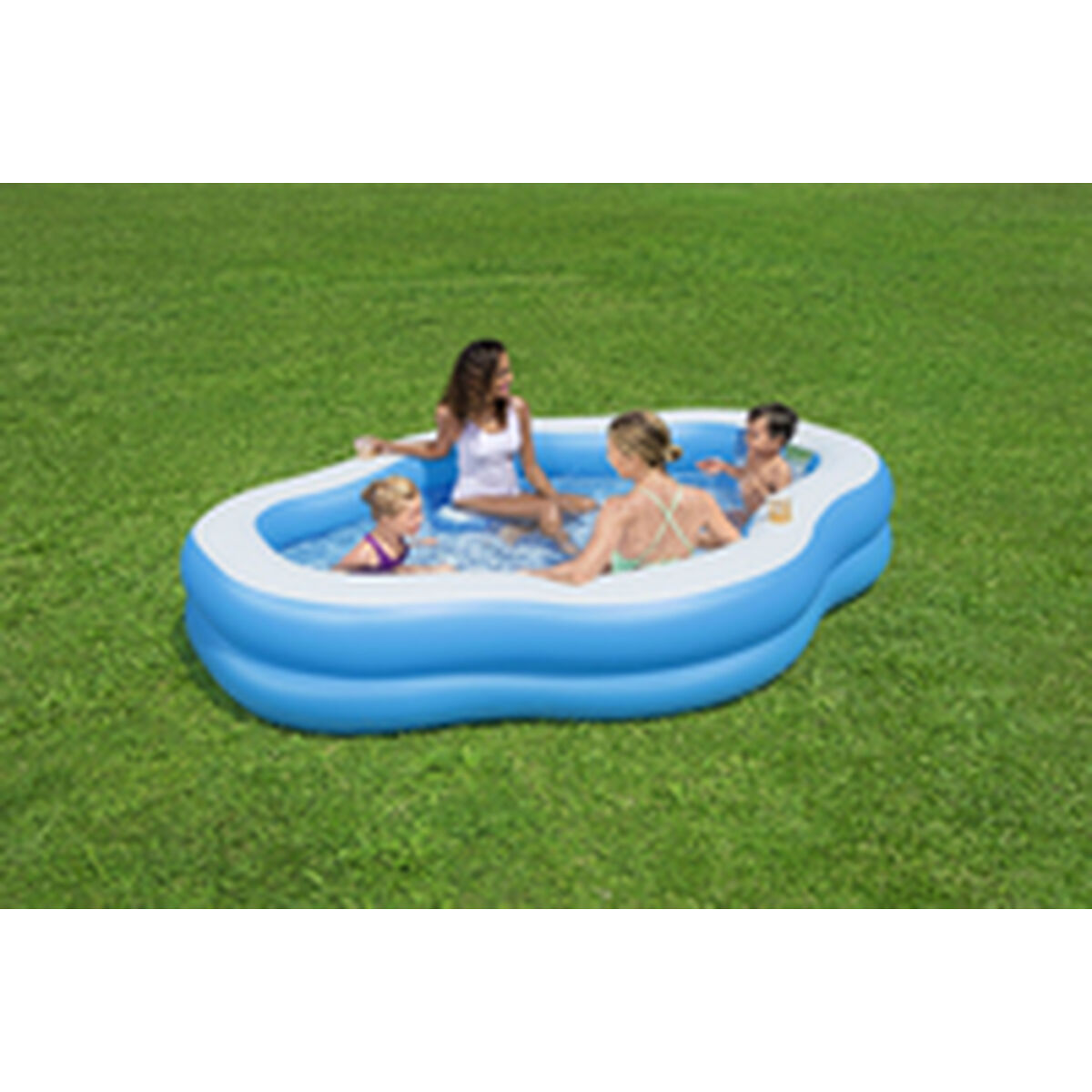 Bestway Piscina Hinchable Familiar 270x198x51 cm +6 Años Jardin 54409
