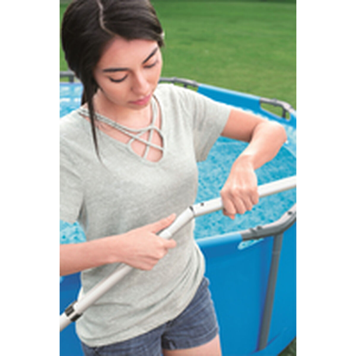 Bestway Kit Mantenimiento Piscina con Accesorios Palo 161 cm Jardin 58195