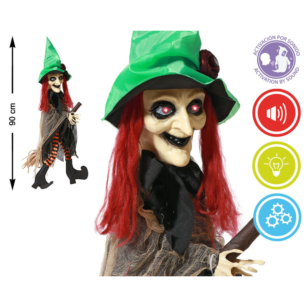 Decoración para Halloween Bruja 90 x 13 x 20 cm