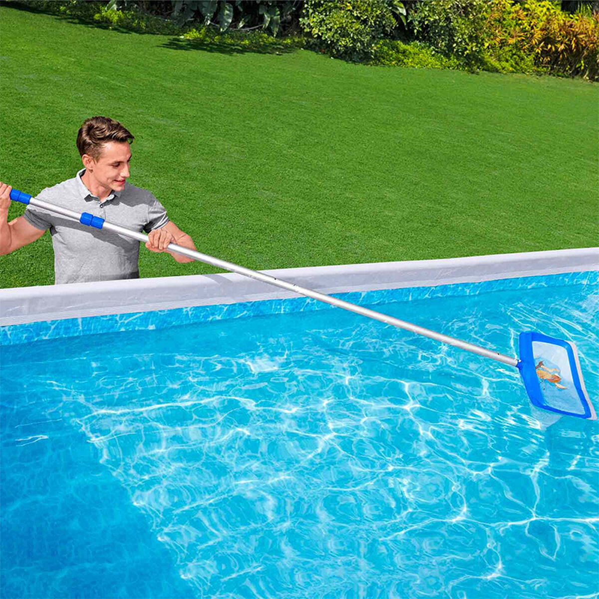 Bestway Palo Aluminio Piscina Telescopio 457 cm Retractilado Jardin 58702