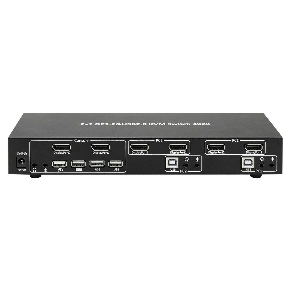 Switch KVM Techly DP-KVM2