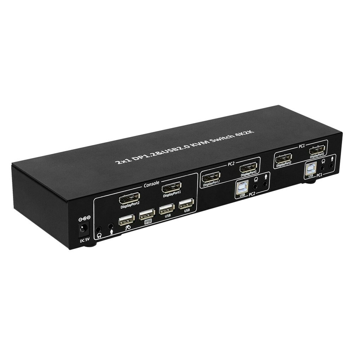 Switch KVM Techly DP-KVM2