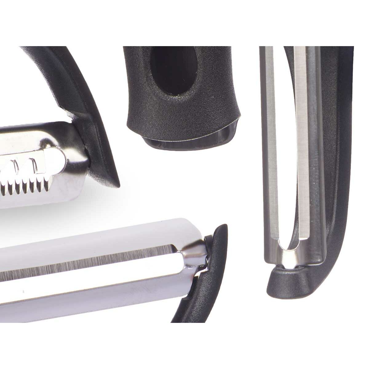 Set de Peladores Kinvara Metal Acero Inoxidable Polipropileno ABS 14,5 x 22 x 2,5 cm Cabezales intercambiables 3 Piezas (24 Unid