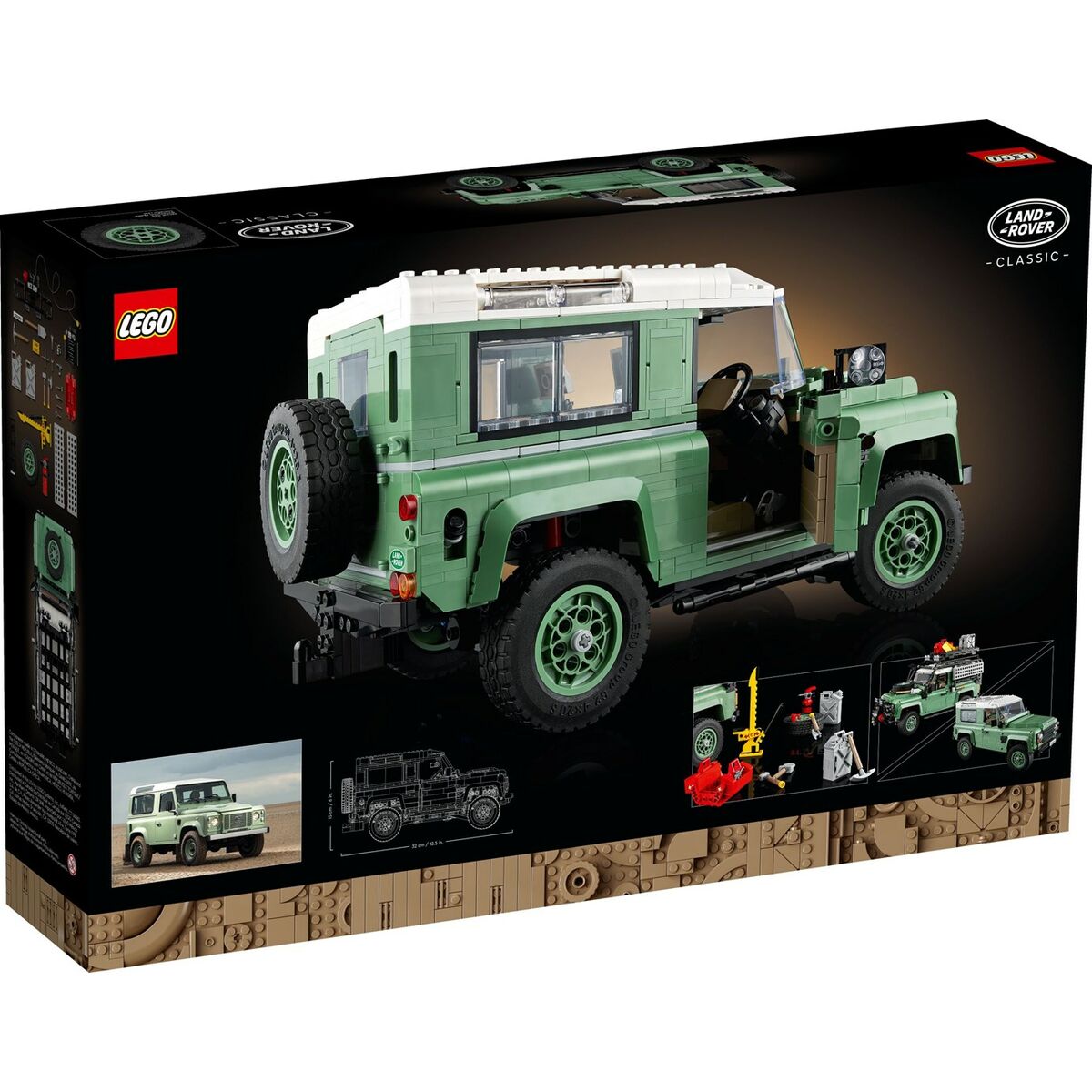 Juego de Construcción Lego LAND ROVER CLASSIC DEFENDER 90 Negro 2336 Piezas