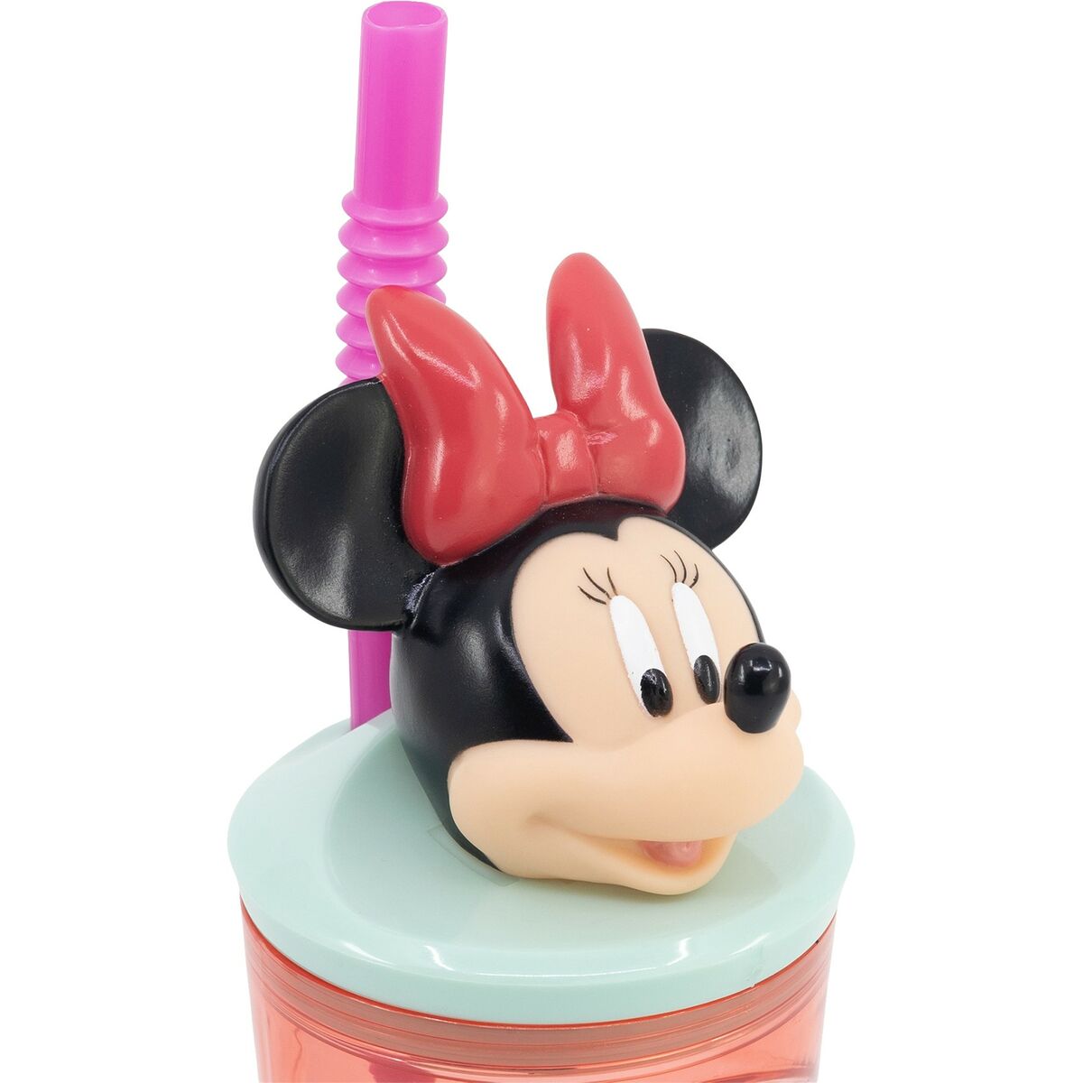 Vaso con Pajita Minnie Mouse CZ11337 3D Rosa