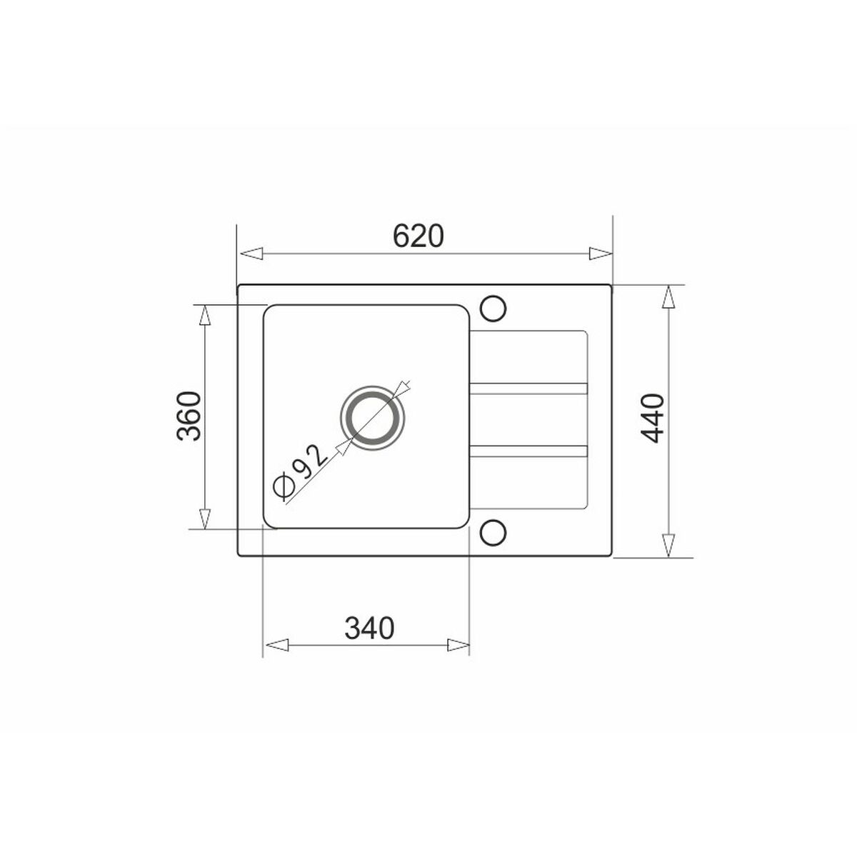 Fregadero de Un Seno Maidsinks Promo Beige