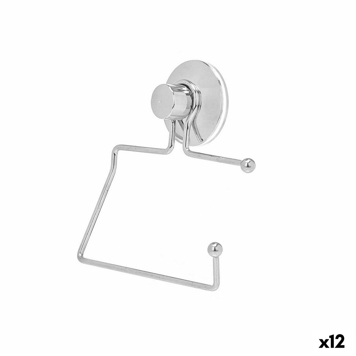 Portarrollos de Papel Higiénico Berilo Metal Acero ABS 12 x 14 x 3,5 cm (12 Unidades)