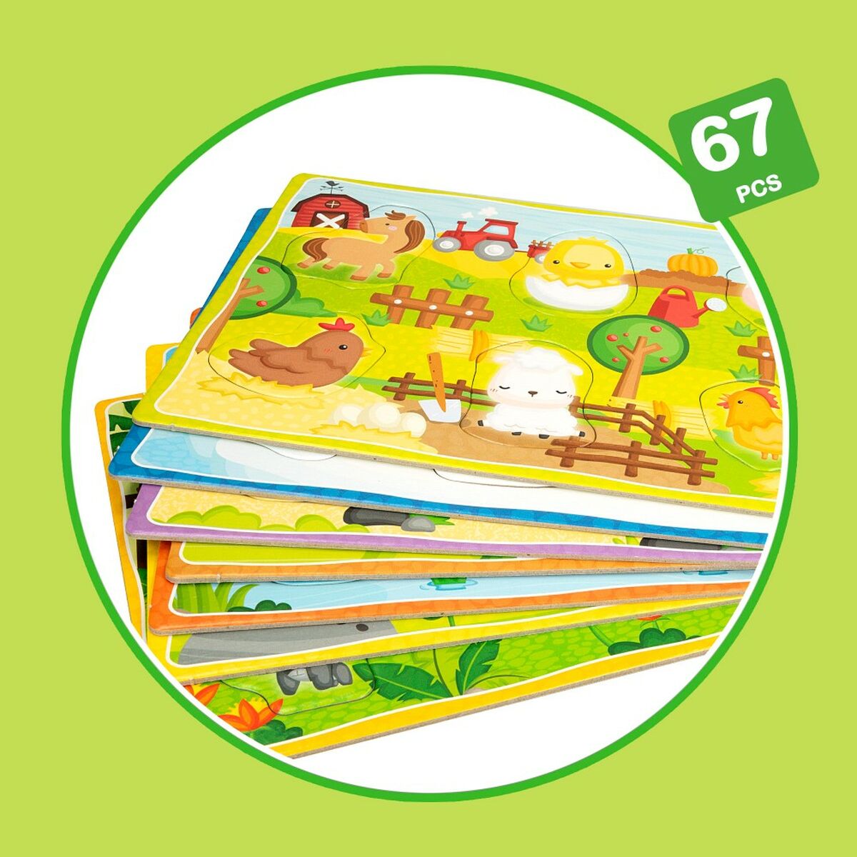 Juego Educativo Lisciani Giochi 26 x 6 x 26 cm Animales Método Montessori 67 Piezas (6 Unidades)