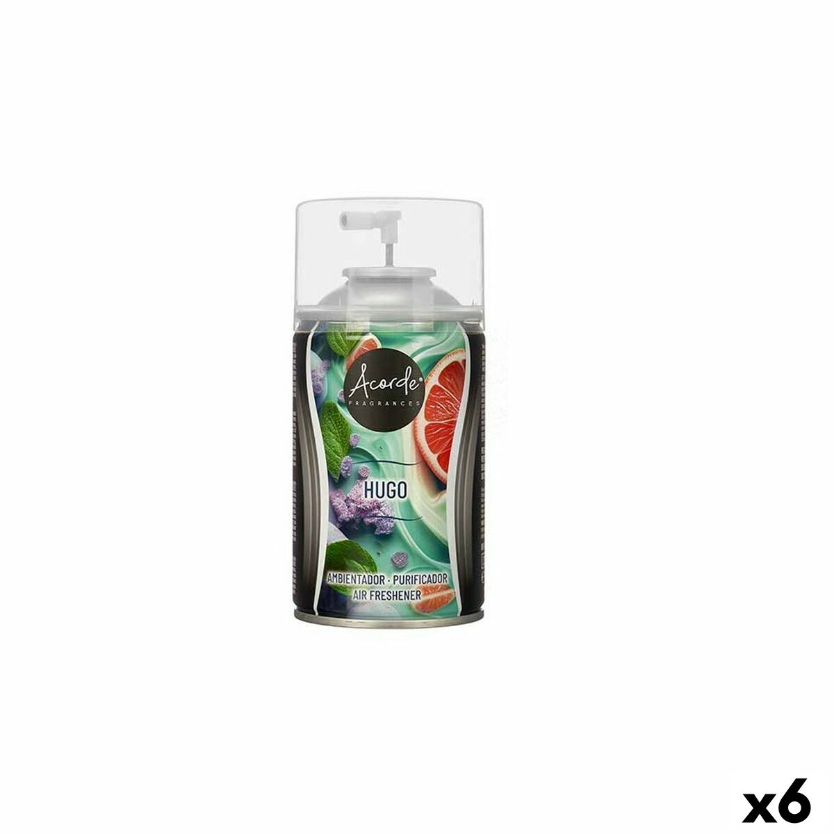 Recambio de Ambientador Acorde Hugo 250 ml Spray (6 Unidades)