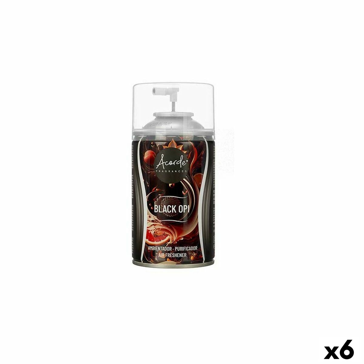 Recambio de Ambientador Acorde Black Opi 250 ml Spray (6 Unidades)