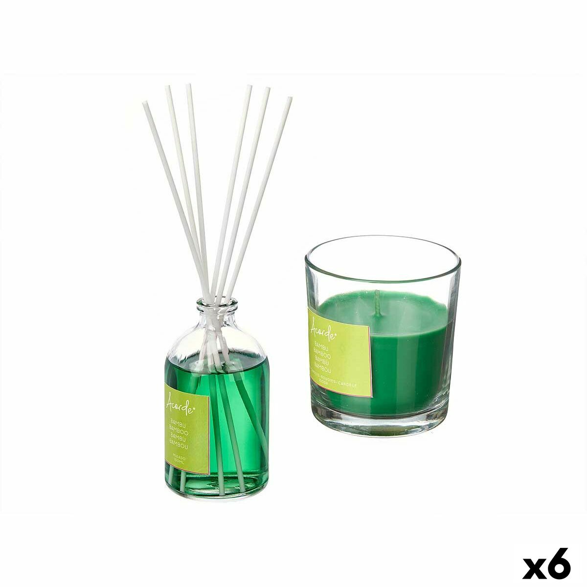 Set de Ambientadores Acorde Bambú 100 ml (6 Unidades)