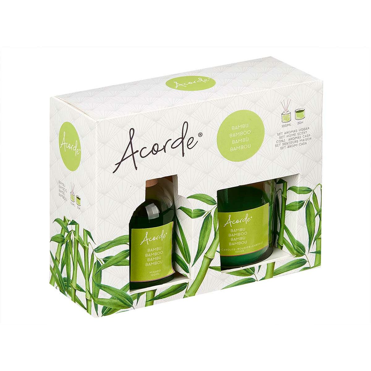 Set de Ambientadores Acorde Bambú 100 ml (6 Unidades)