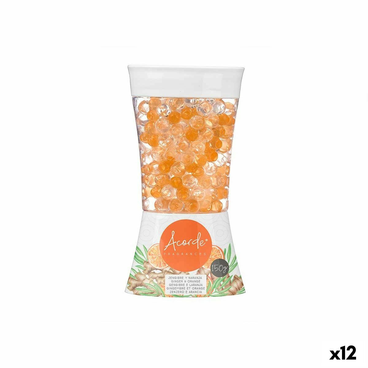 Ambientador Acorde Naranja Jengibre 150 g Gel (12 Unidades)