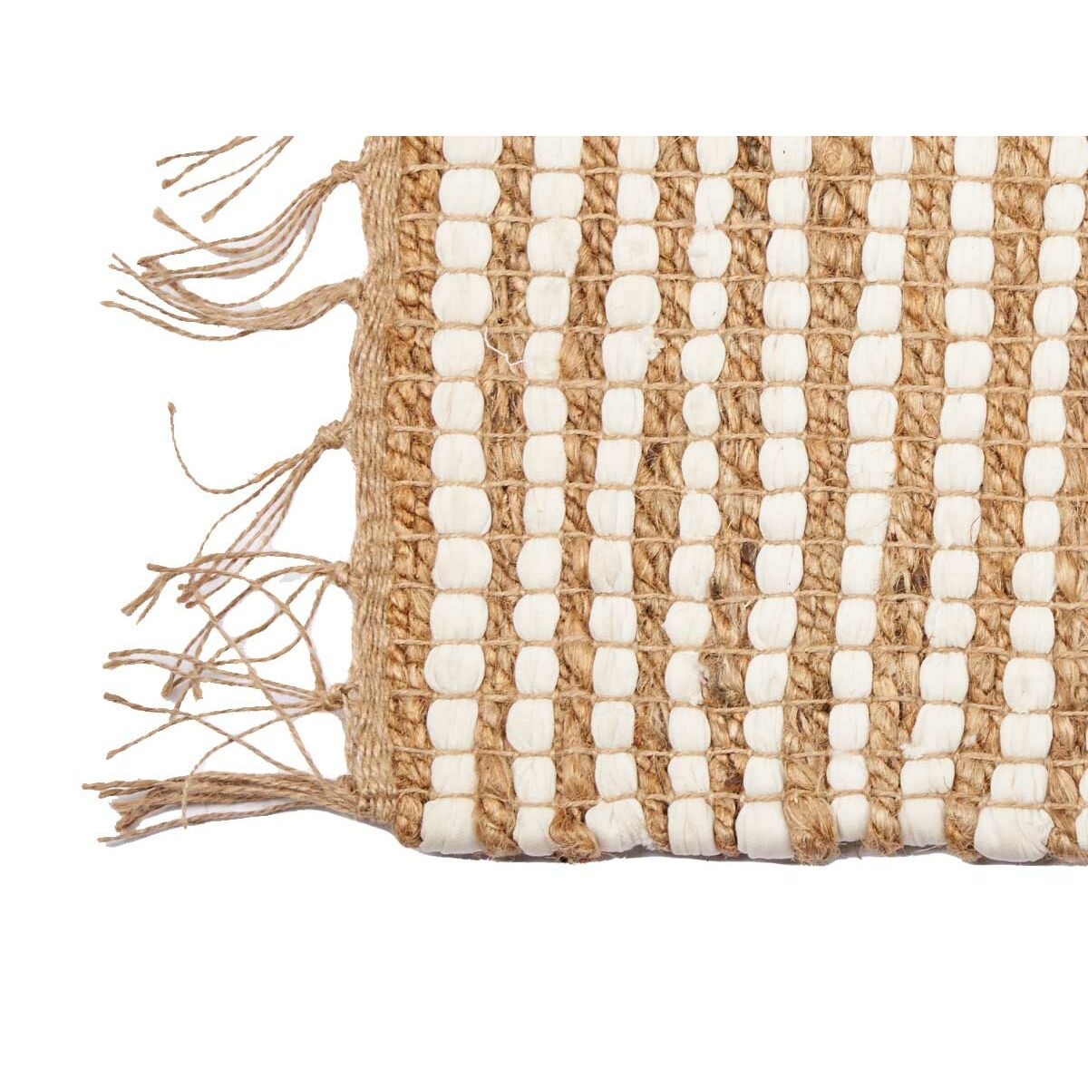 Alfombra Gift Decor Negro Natural Rayas 70 x 1 x 140 cm (8 Unidades)