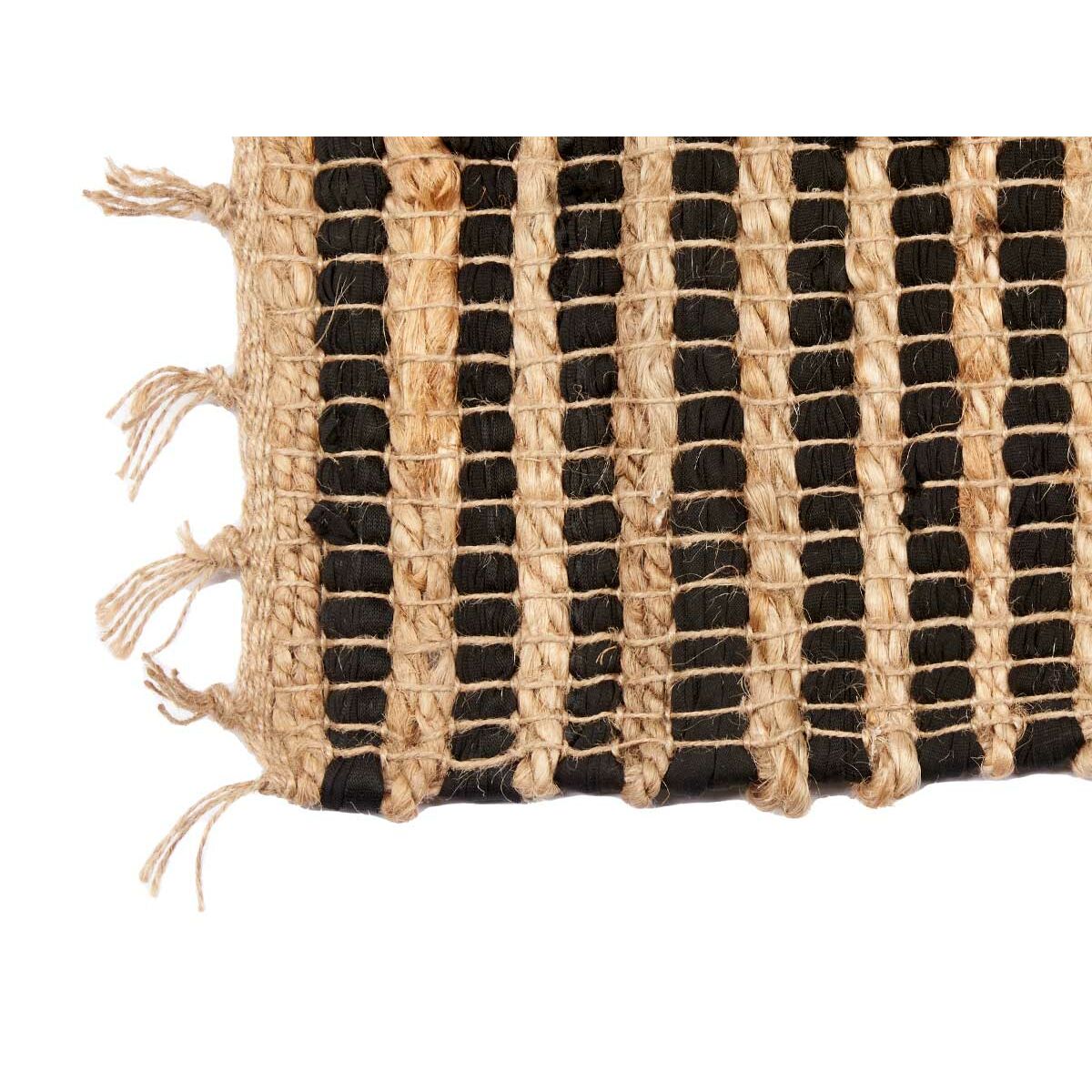 Alfombra Gift Decor Negro Natural Rayas 60 x 1 x 90 cm (12 Unidades)