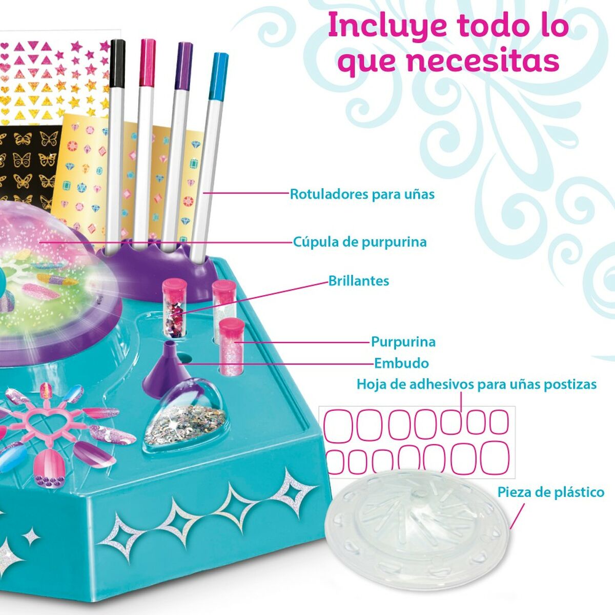 Set de Manicura Cra-Z-Art Shimmer 'n Sparkle 36 x 11 x 27 cm 4 Unidades Infantil