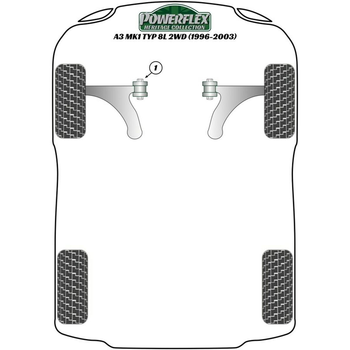 Silentblock Powerflex PFF85-420R Soporte del motor