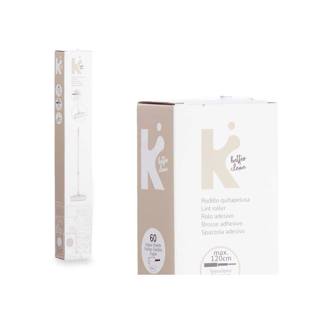 Quitapelusas Blanco 20 x 120 x 70 cm 20 x 117 x 6 cm Telescópico (12 Unidades)