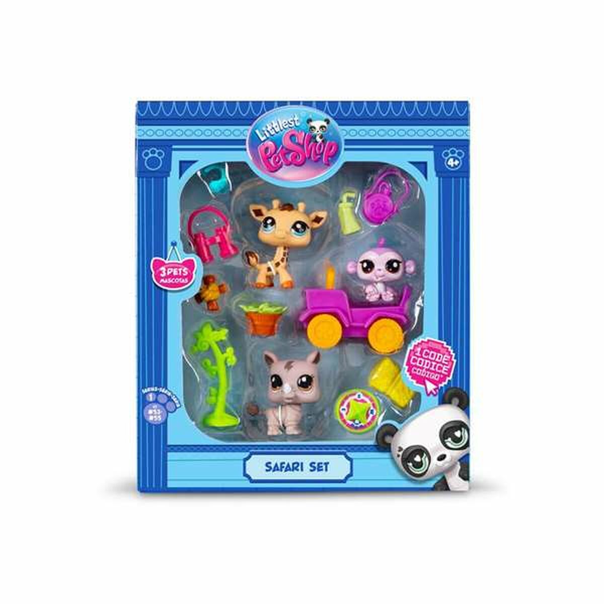 Playset Bandai Littlest Pet Shop SAFARI 8 Piezas