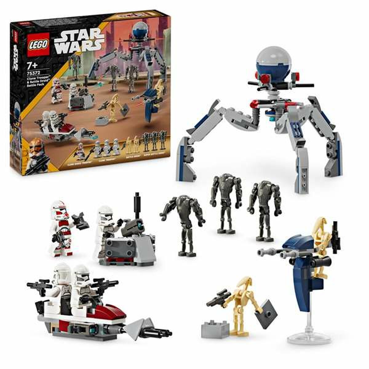 Juego de Construcción Lego Star Wars 75372 Clone Trooper & Battle Droid Multicolor