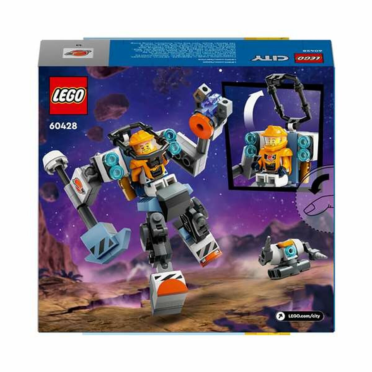 Juego de Construcción Lego City 60428 Space Mecha Multicolor 220 Piezas