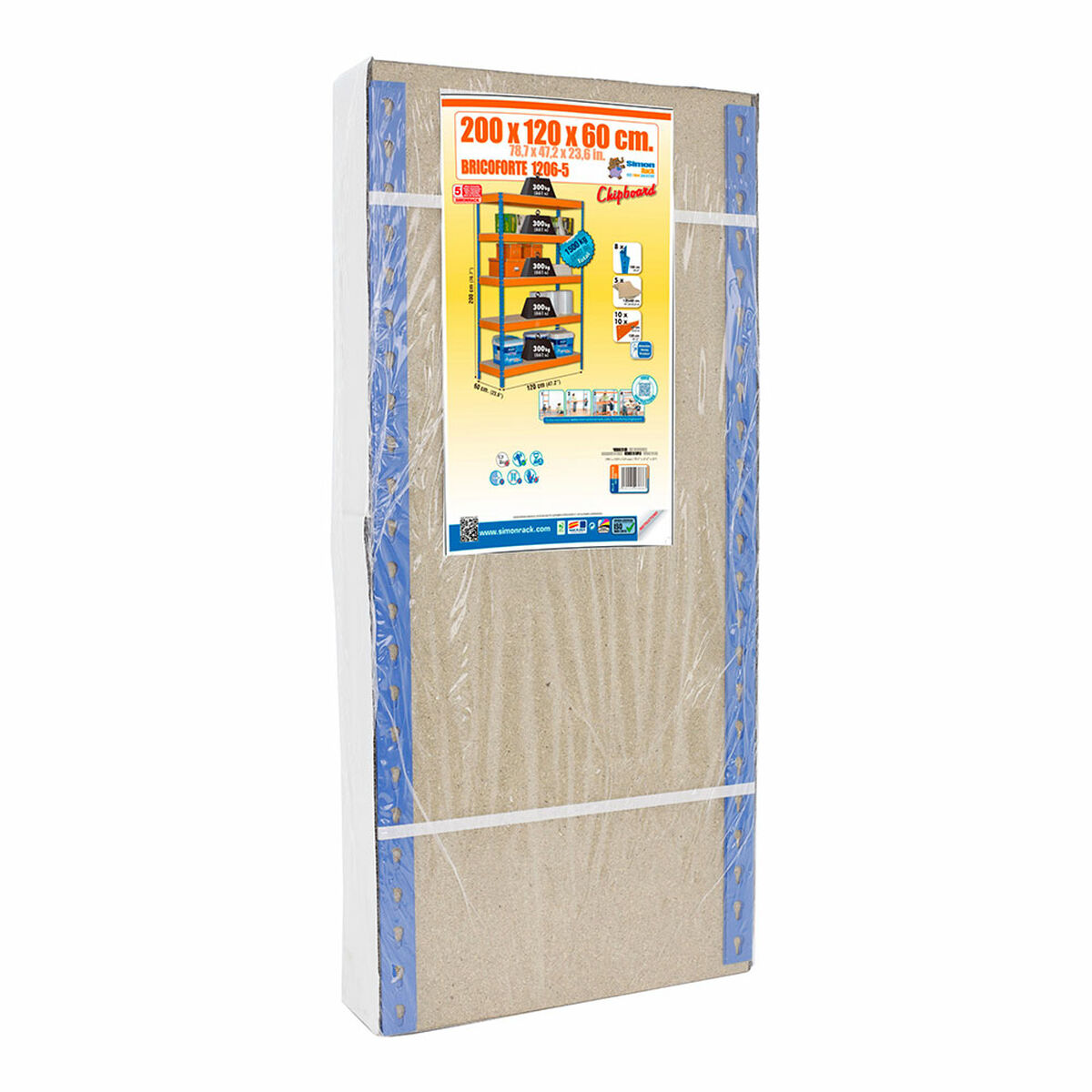 Estantería Simon Rack Bricoforte 1206-5 5 Estantes 1500 kg 200 x 120 x 60 cm