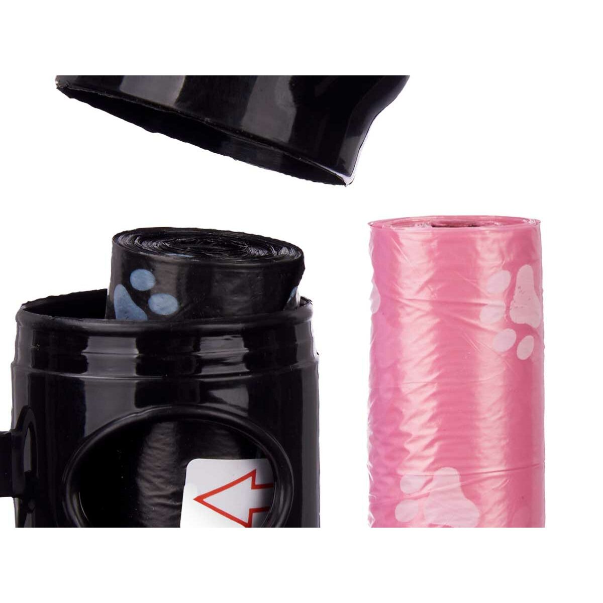 Dispensador de Bolsas para Mascotas Mascow Azul Negro Rosa Violeta 9 x 21 x 4,5 cm Set (12 Unidades)