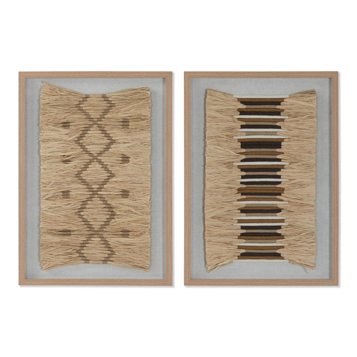 Cuadro 3D Home ESPRIT Rafia Poliestireno 50 x 3 x 70 cm 50 x 3,5 x 70 cm