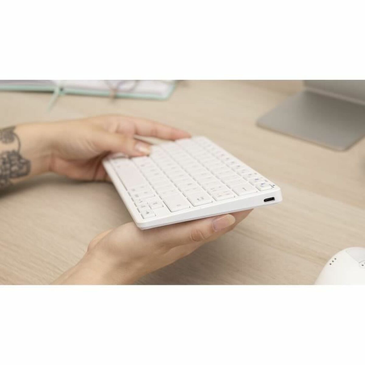 Teclado Bluestork Azerty Francés Blanco