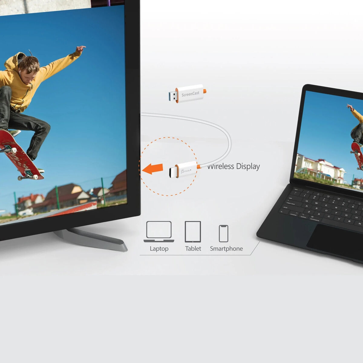 Cable Audio Jack (3,5 mm) j5create JVAW56-N 60 cm