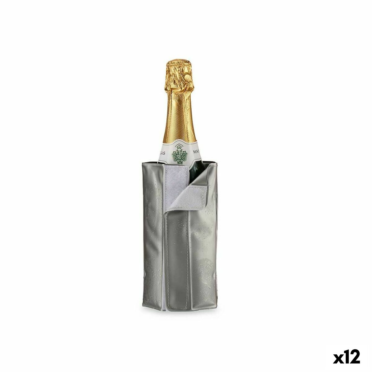 Enfriador de Botellas Kinvara Gris PVC Plástico 18,5 x 2,5 x 8,5 cm 8,5 x 18,5 x 2,5 cm 18 x 8 x 2,5 cm (12 Unidades)
