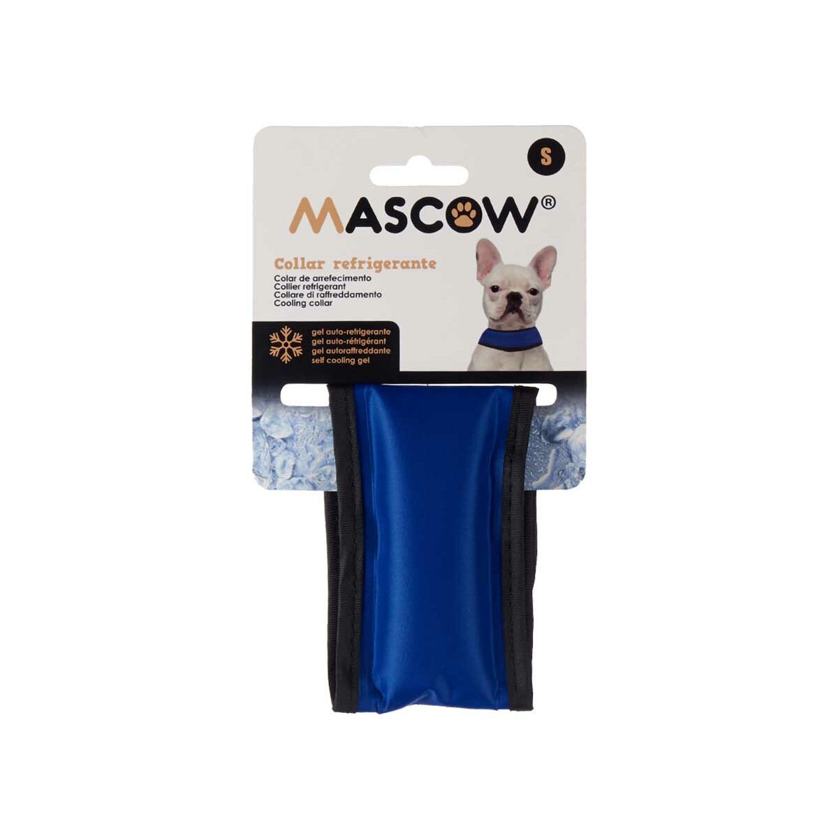 Collar para Perro Mascow Azul Negro Poliéster PVC Gel 6,3 x 1 x 30 cm Refrigerante (4 Unidades)