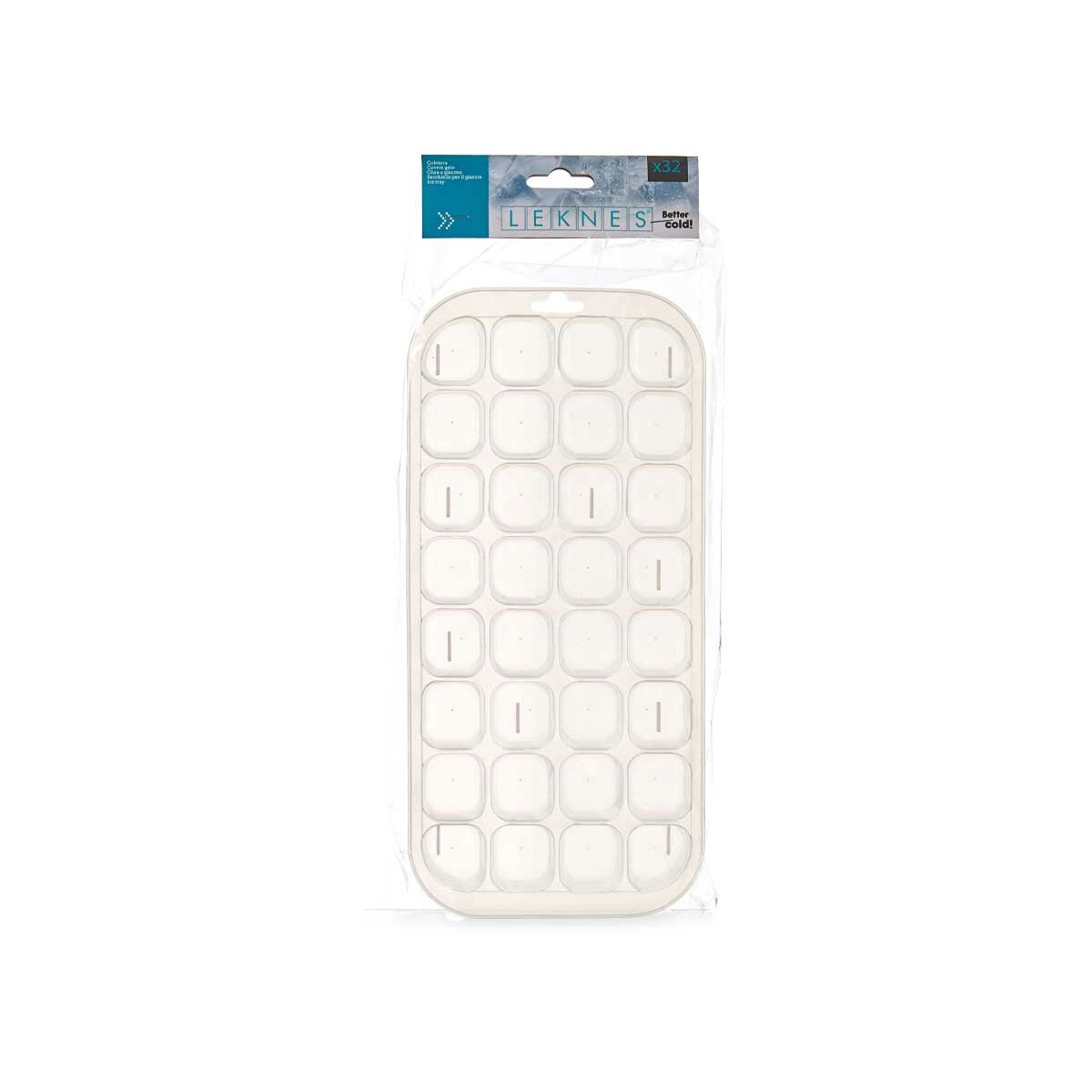 Molde para Cubitos de Hielo Leknes Transparente Poliéster Poliestireno 15,5 x 3 x 33 cm 33 x 3,4 x 15,5 cm (12 Unidades)