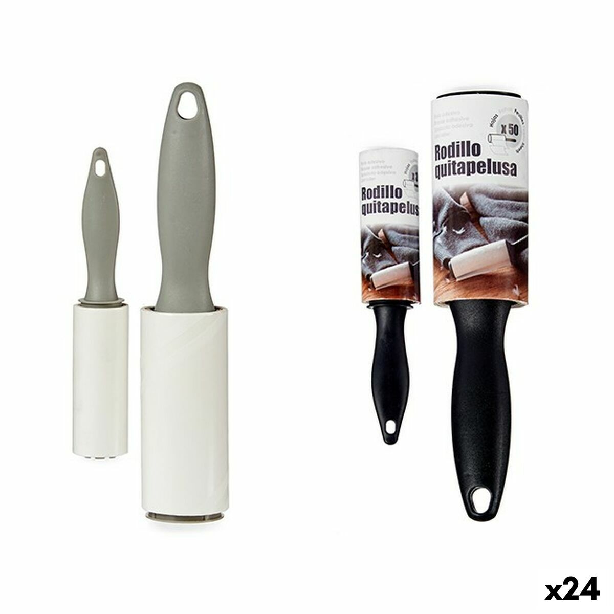 Rodillo Quitapelusas Kinvara 11 x 5,5 x 29,5 cm Set 2 Piezas (24 Unidades)