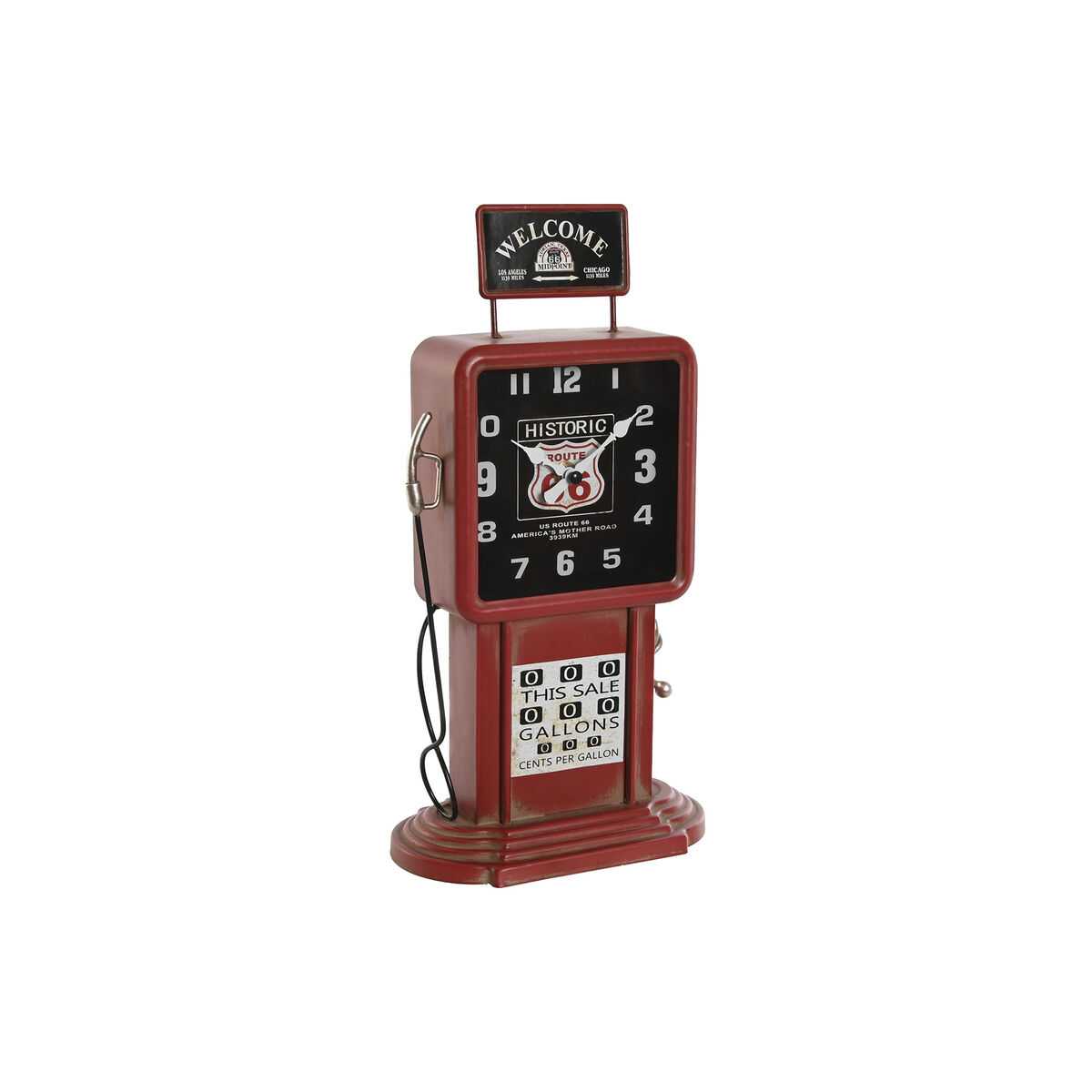 Reloj de Mesa Home ESPRIT Rojo Vintage gasolinera