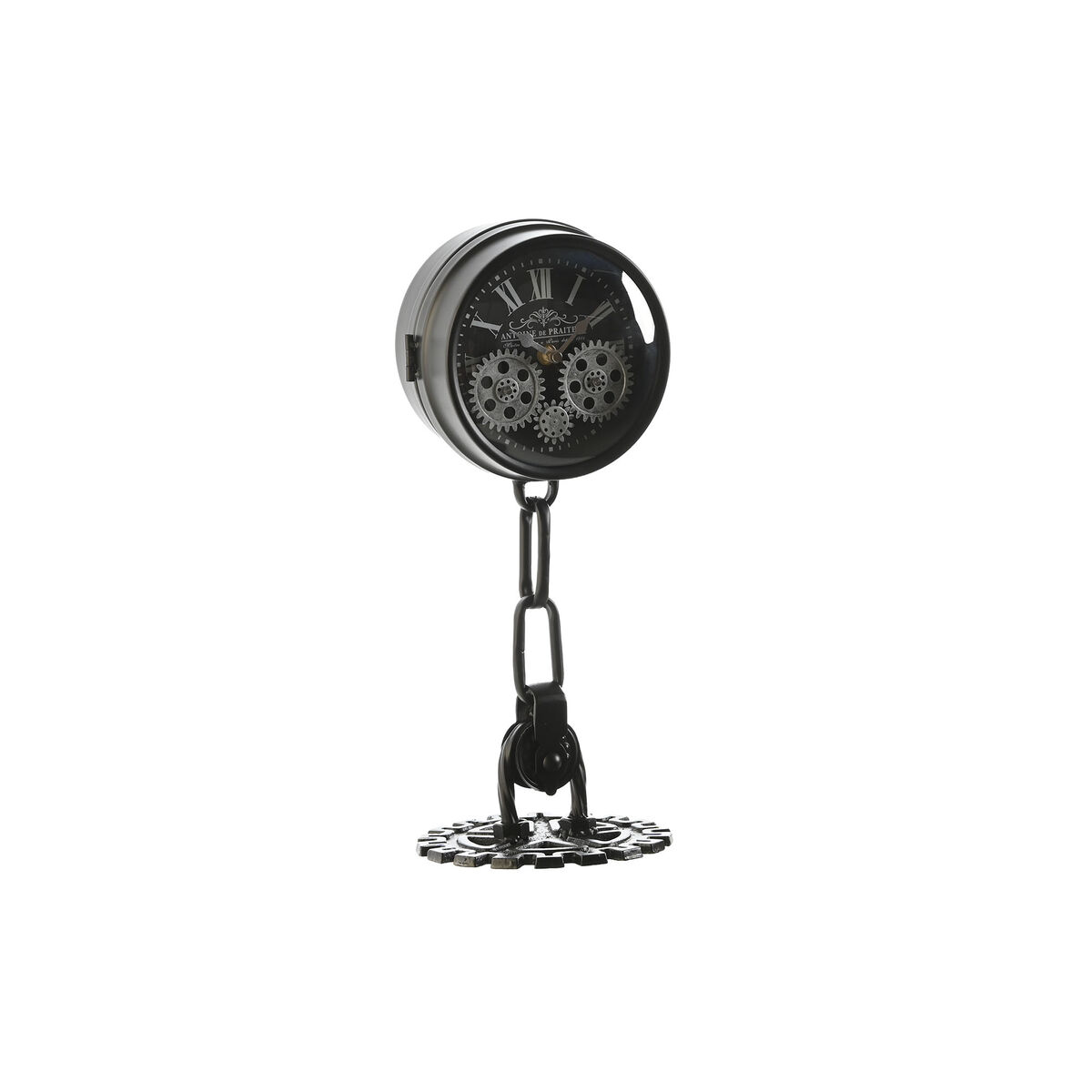 Reloj de Mesa Home ESPRIT Blanco Negro Plateado