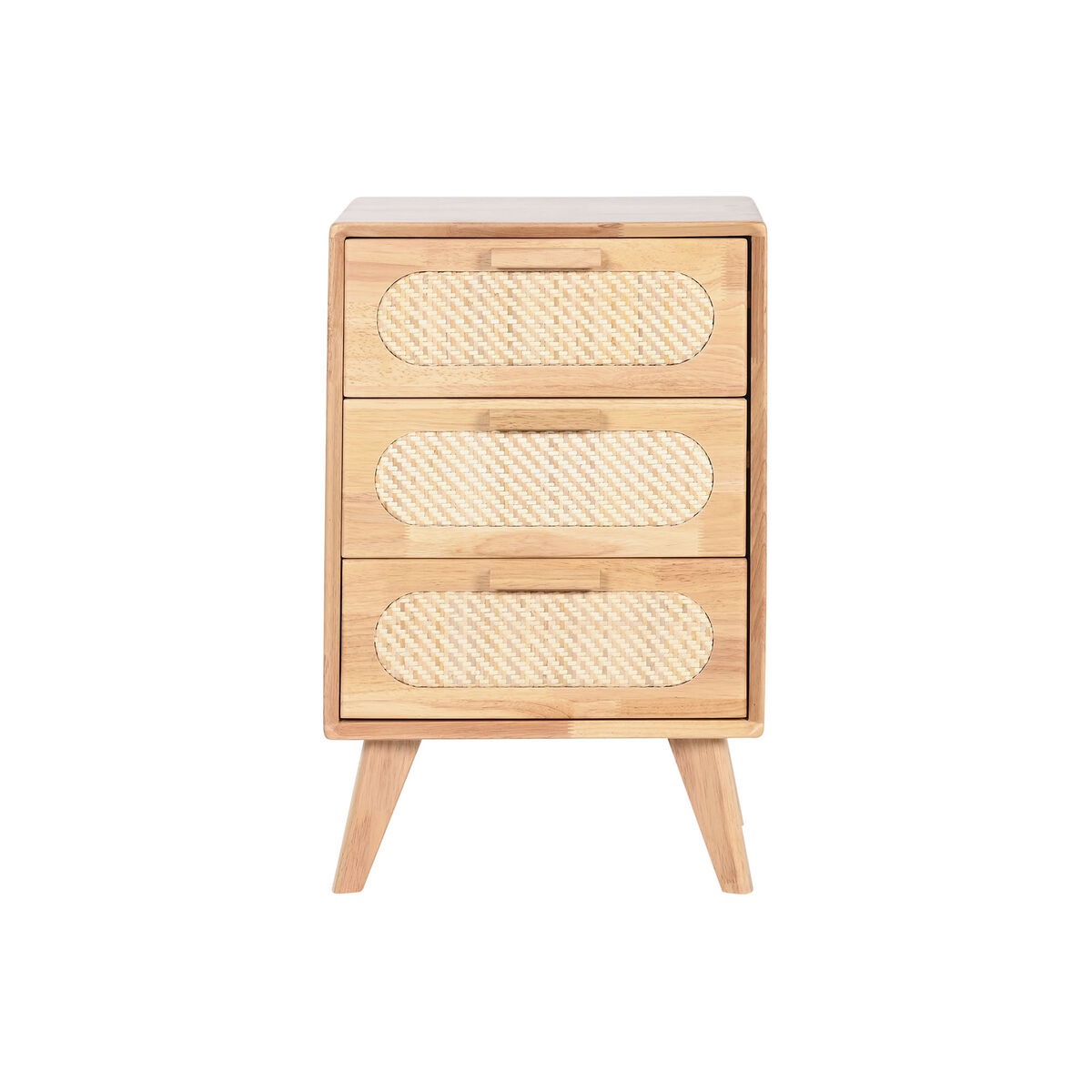 Cajonera Home ESPRIT Natural Metal Madera de caucho 40 x 30 x 63 cm