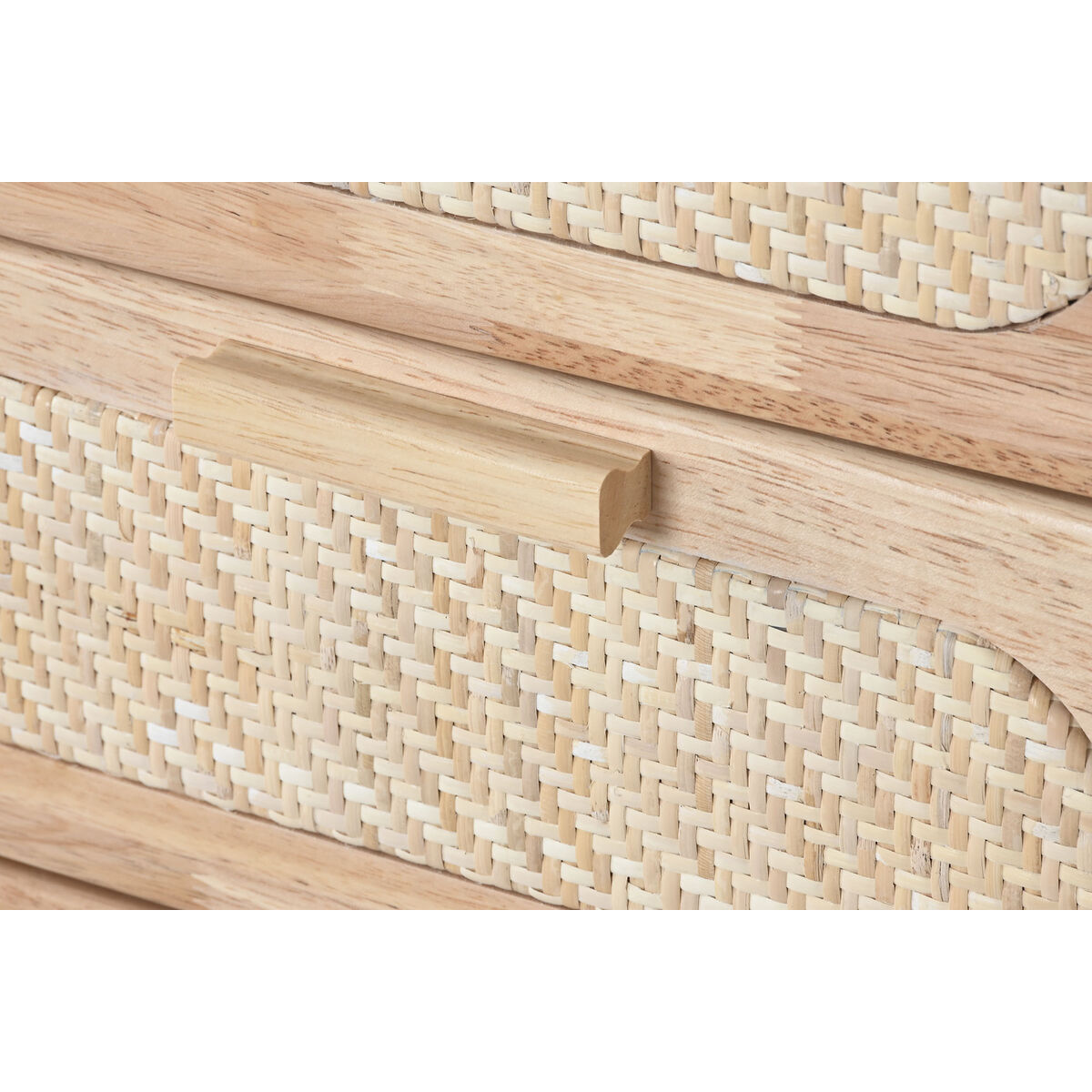 Cajonera Home ESPRIT Natural Metal Madera de caucho 40 x 30 x 78 cm