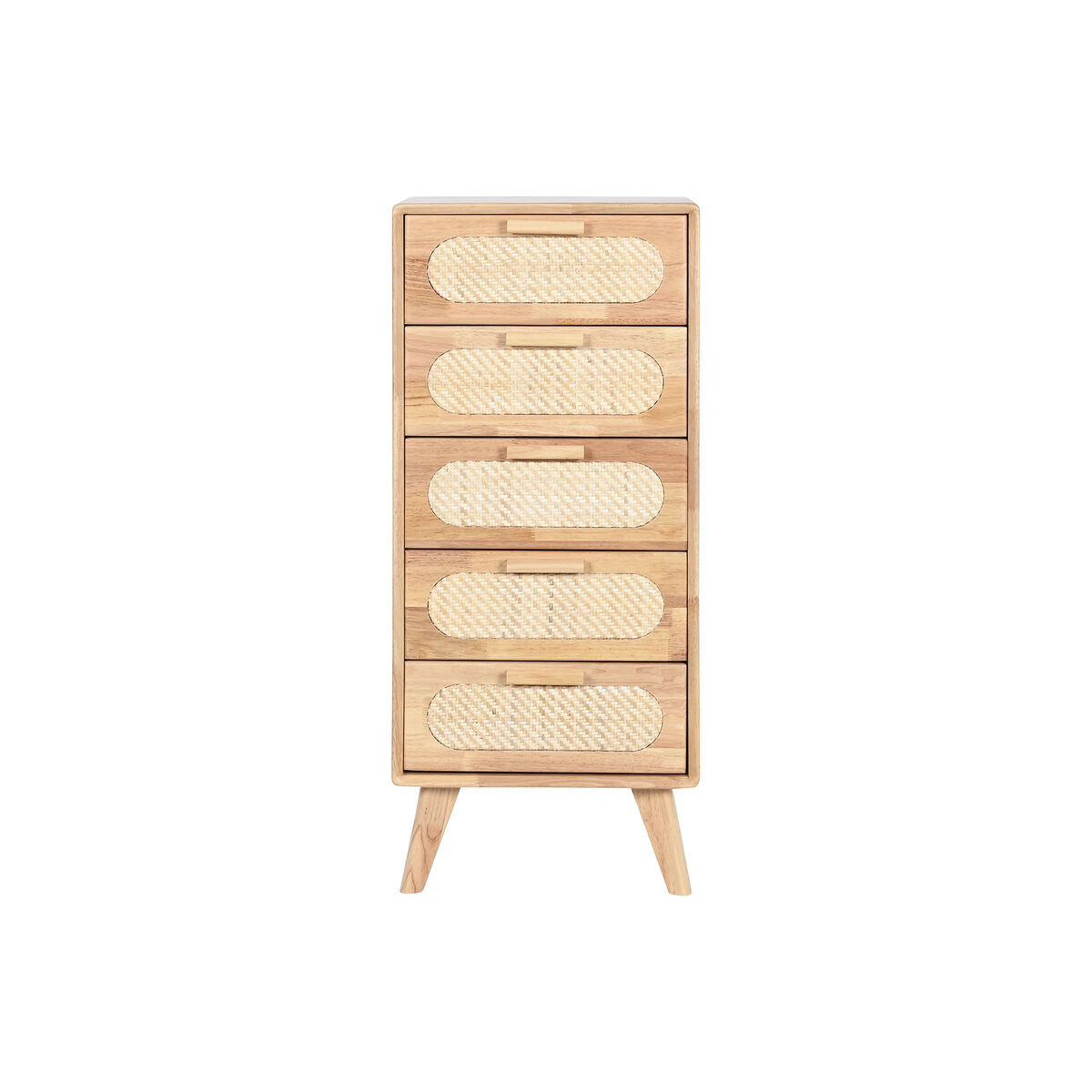 Cajonera Home ESPRIT Natural Metal Madera de caucho 40 x 30 x 78 cm