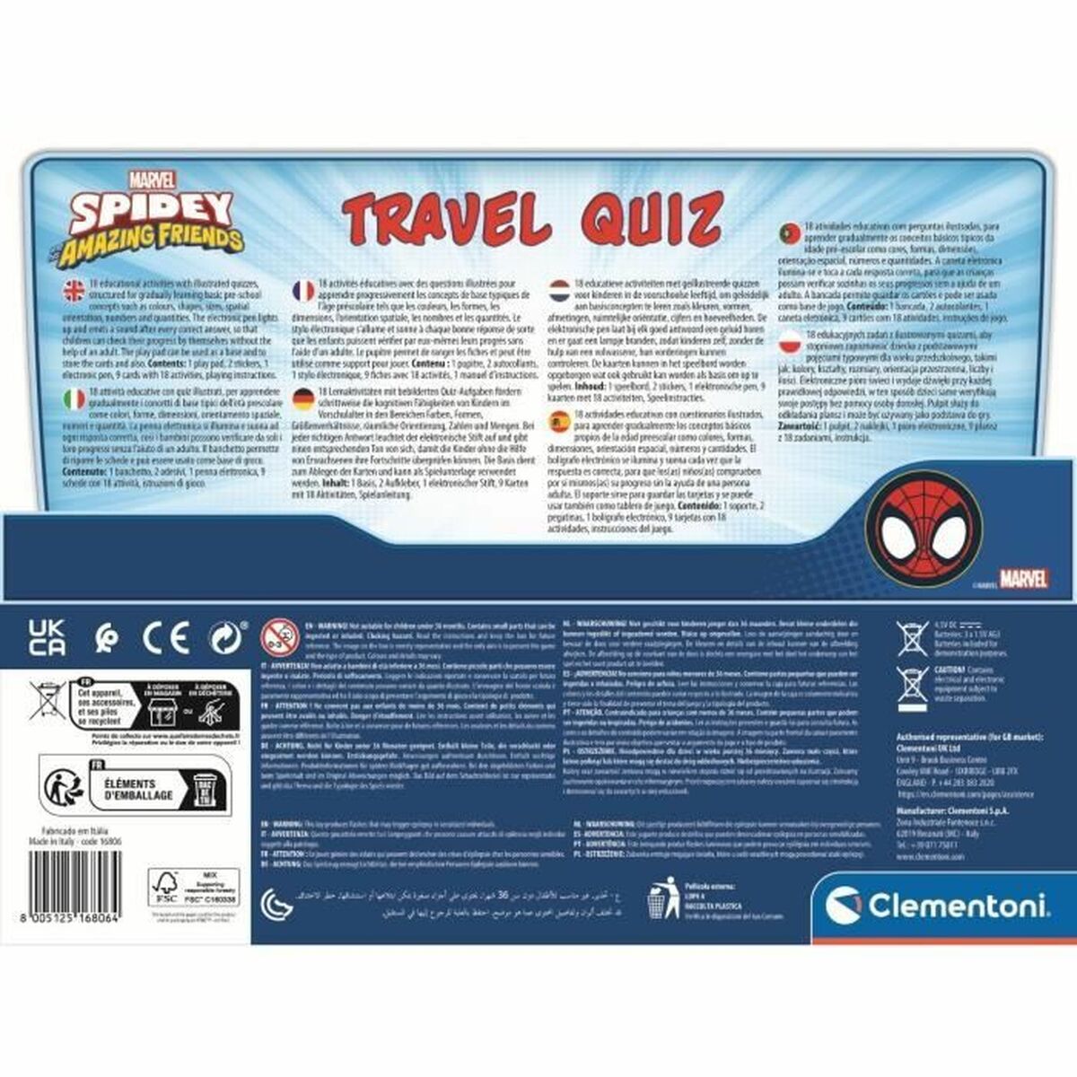 Juego Educativo Clementoni Spidey Amazing Friends Travel Quiz
