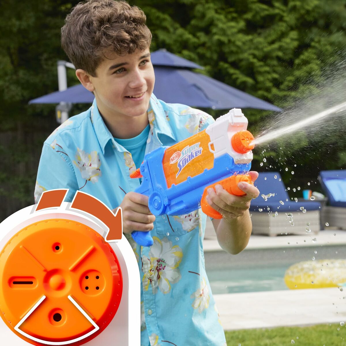 Pistola de Agua Hasbro Nerf Super Soaker Soa Flip 21,5 x 45 cm