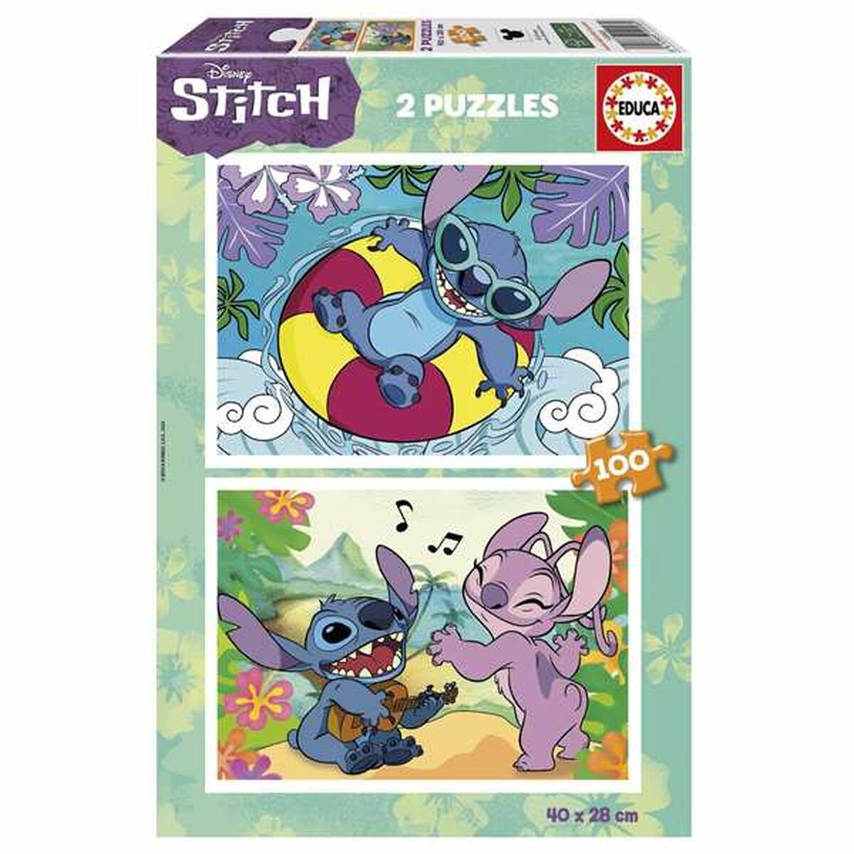 Set de 2 Puzzles Stitch 100 Piezas