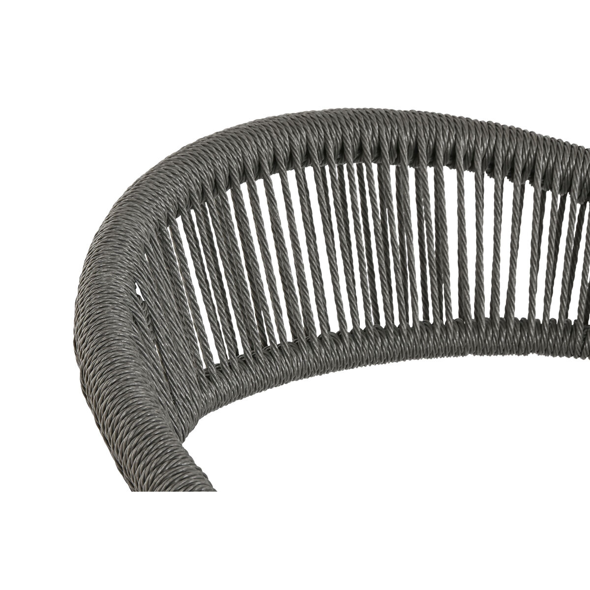 Silla de Jardín Home ESPRIT Negro Gris oscuro Aluminio Ratán 56 x 60 x 78 cm